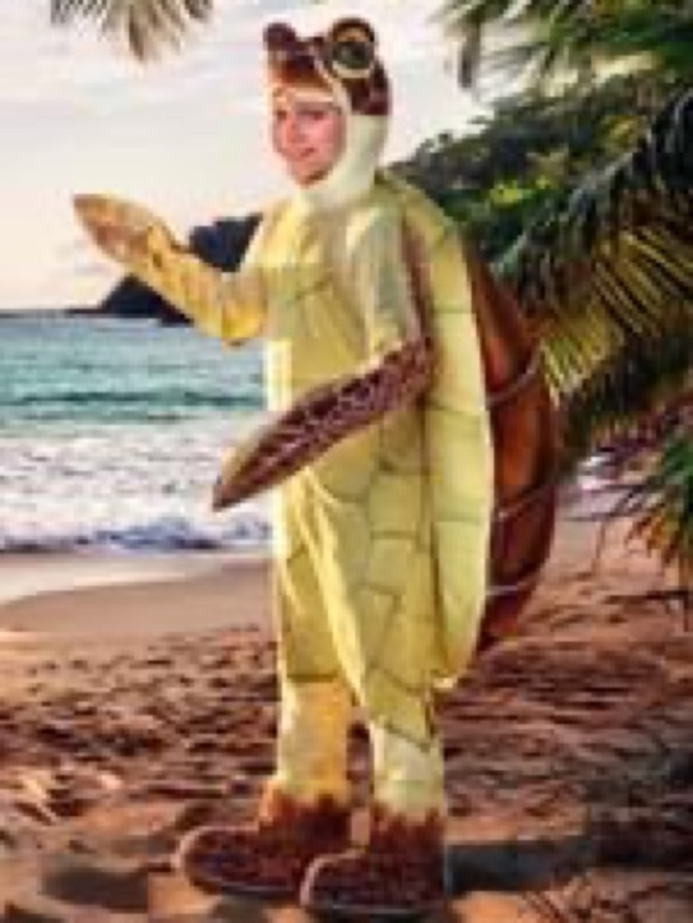 Kids Yellow Turtle Costume with Shell